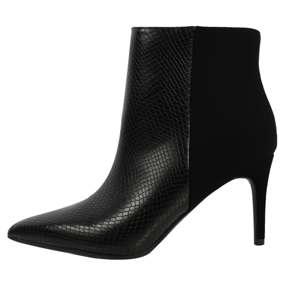 Black Snake Skin Pu Pointy toe 3 1/4" heel - Picture 3 of 8